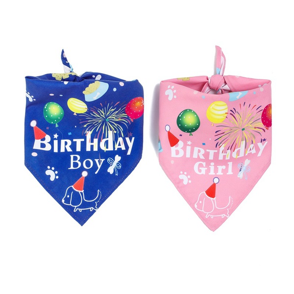 Pet birthday saliva towel